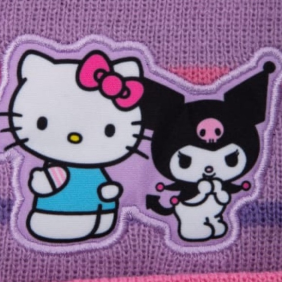 Kuromi Hello Kitty Purple Cuffed Knit Beanie Winter Ski Cap Hat
J - Picture 5 of 7